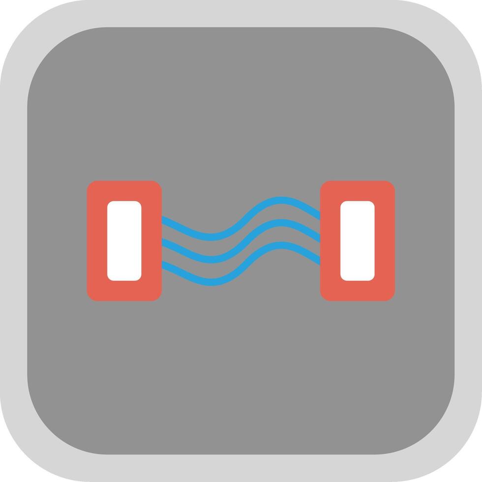 Chest Expander Flat round corner Icon Design vector