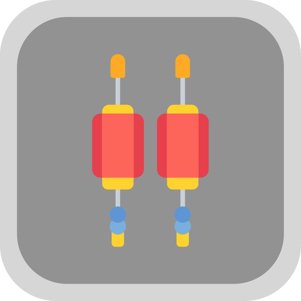 Lantern Flat round corner Icon Design vector