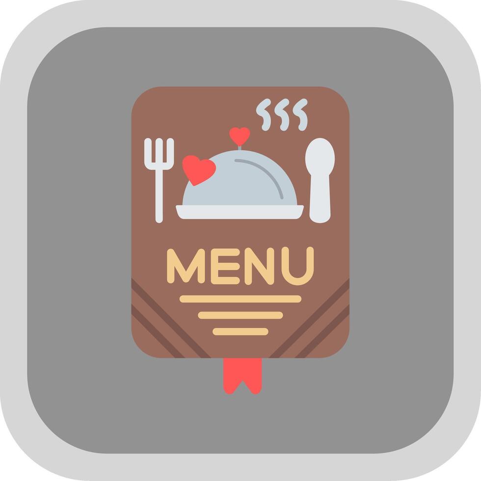 Menu Flat round corner Icon Design vector
