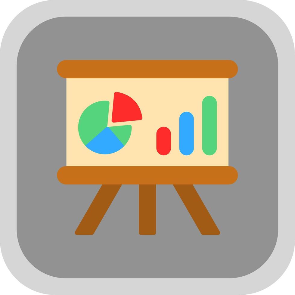 Whiteboard Flat round corner Icon Design vector