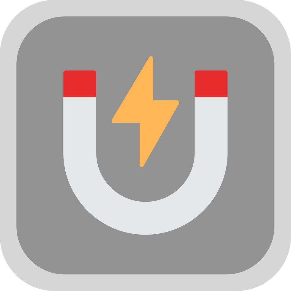 Magnet Flat round corner Icon Design vector