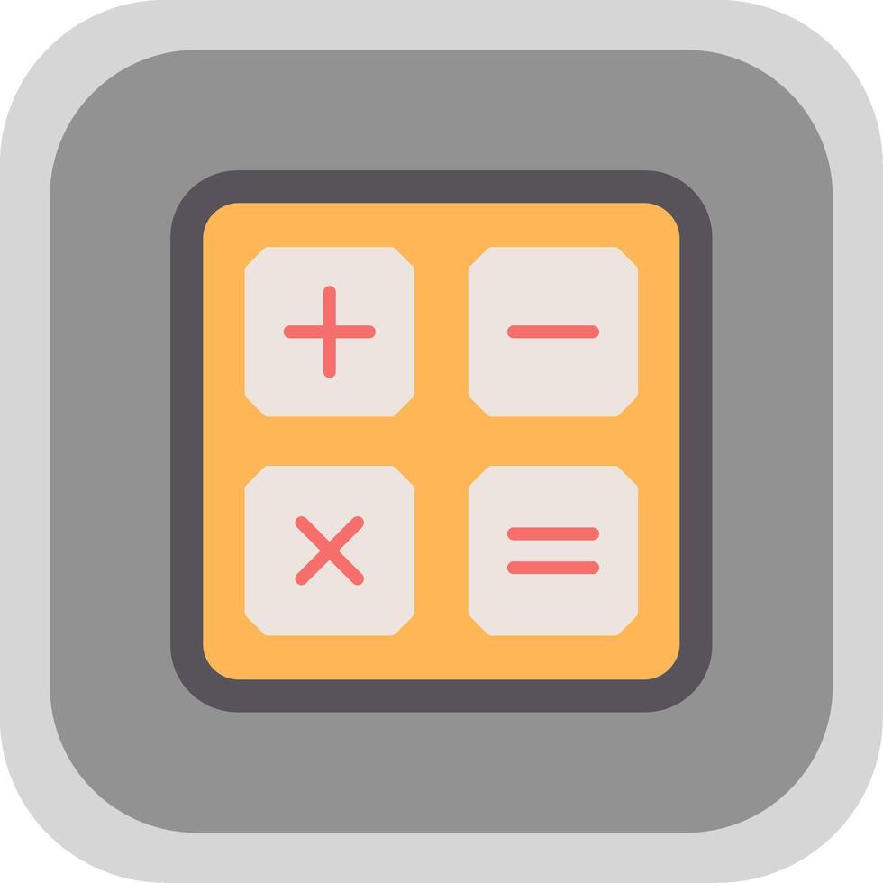 Calculator Flat round corner Icon Design vector