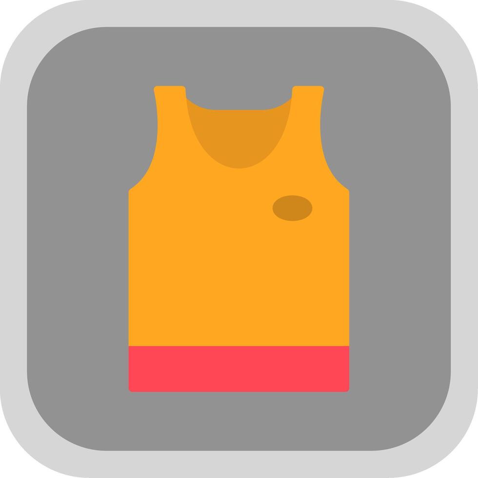 Tank Top Flat round corner Icon Design vector