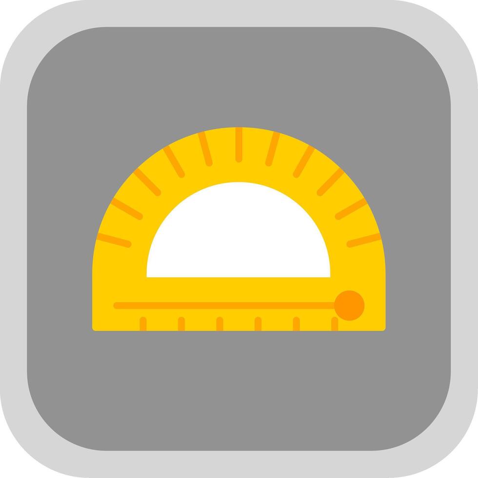 Protractor Flat round corner Icon Design vector