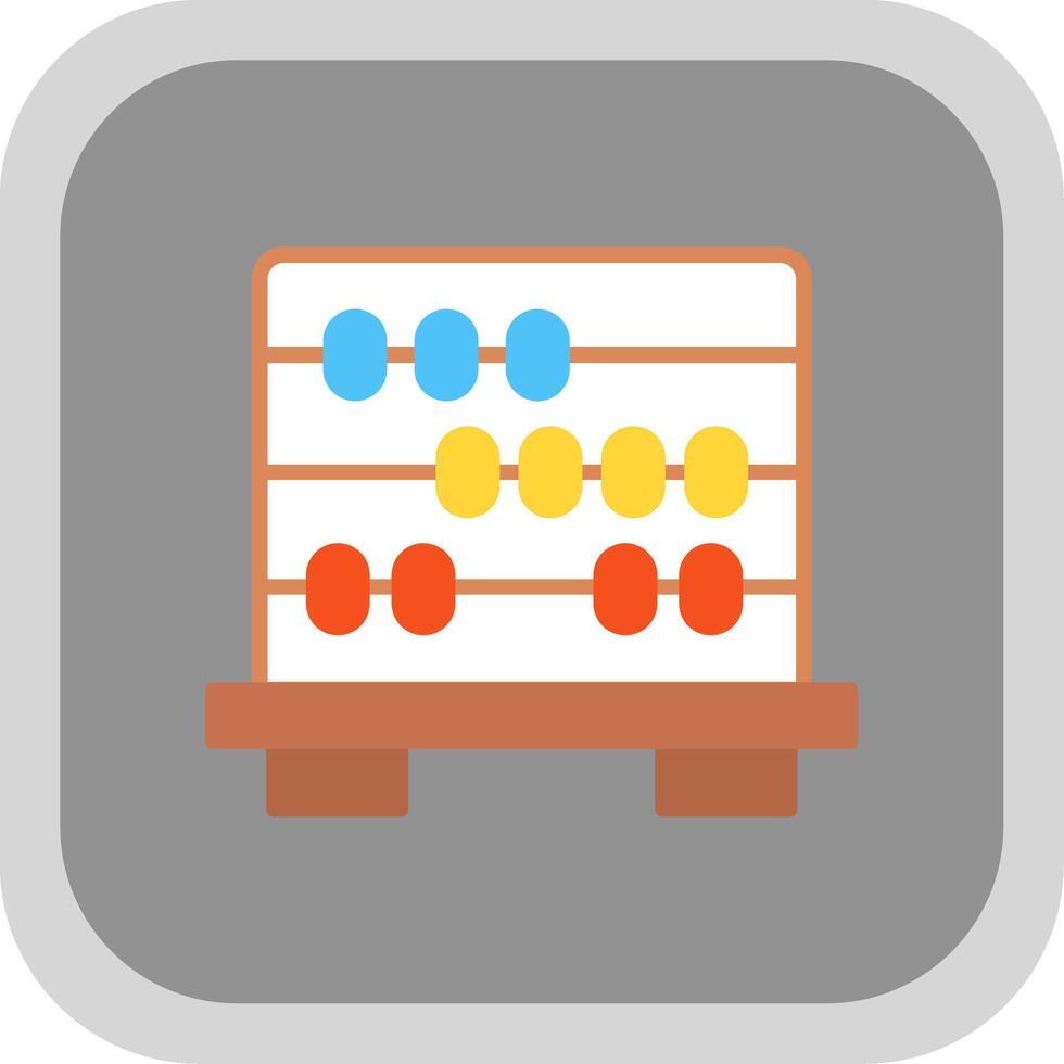 Abacus Flat round corner Icon Design vector