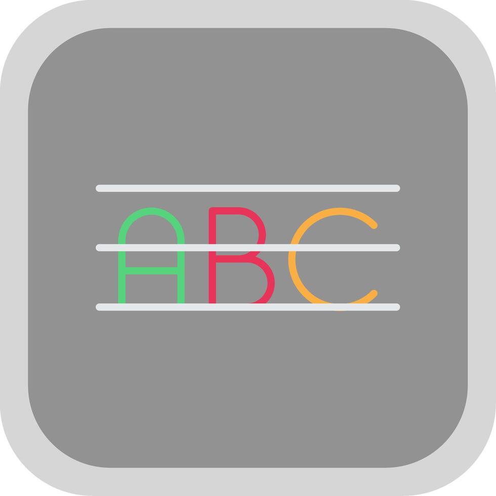 Alphabet Flat round corner Icon Design vector