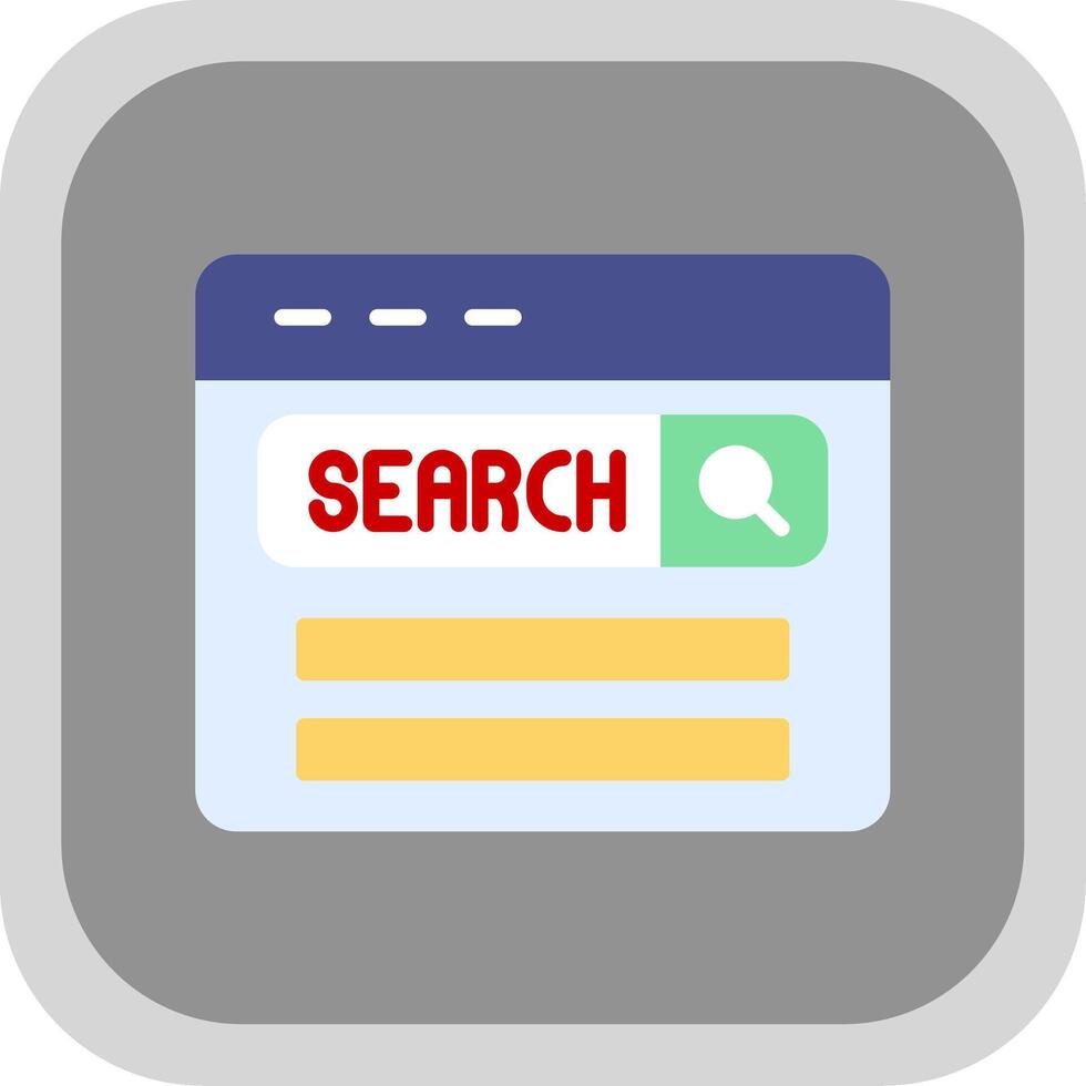 Web Browser Flat round corner Icon Design vector