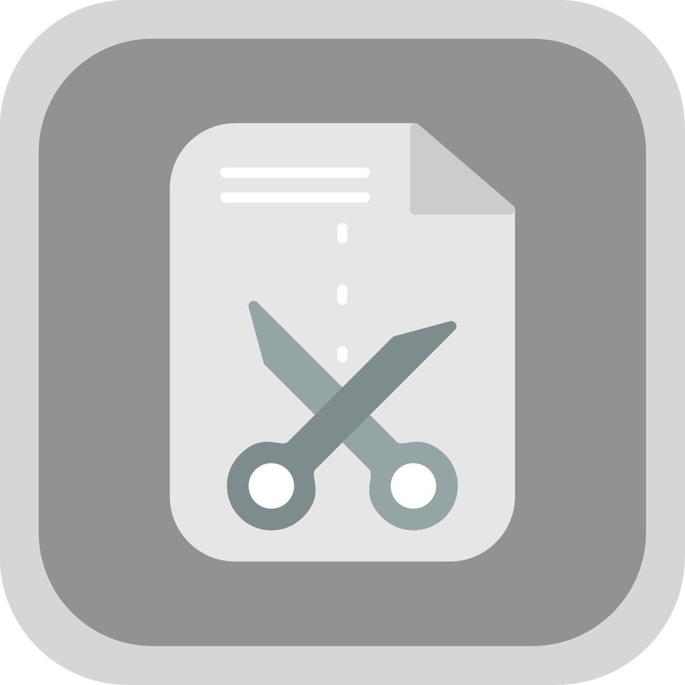 Cutting Flat round corner Icon Design vector