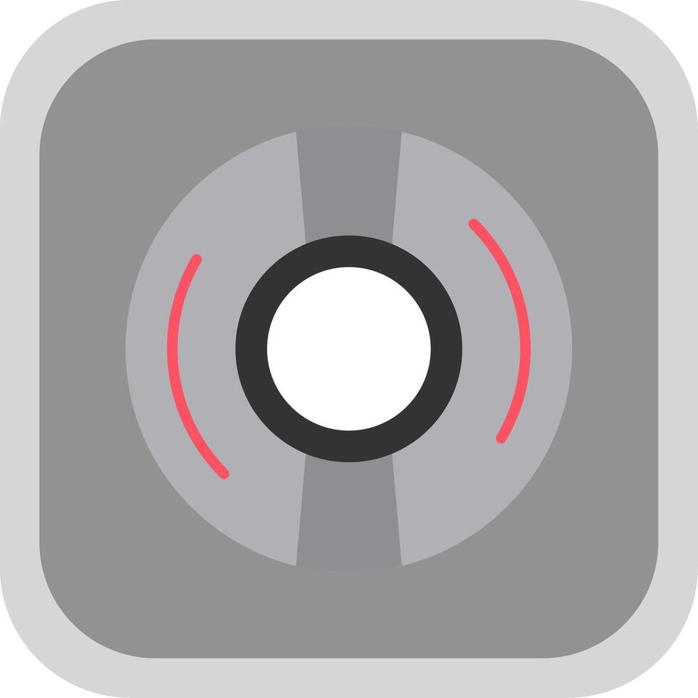 Cd Flat round corner Icon Design vector