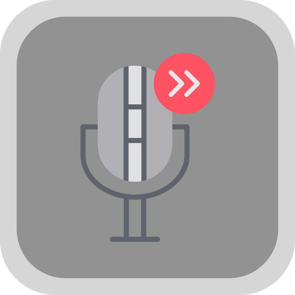 Skip Flat round corner Icon Design vector