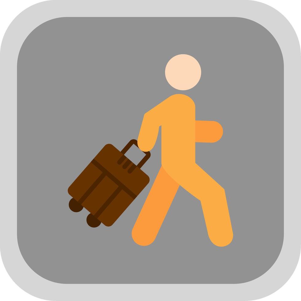 Person Flat round corner Icon Design vector