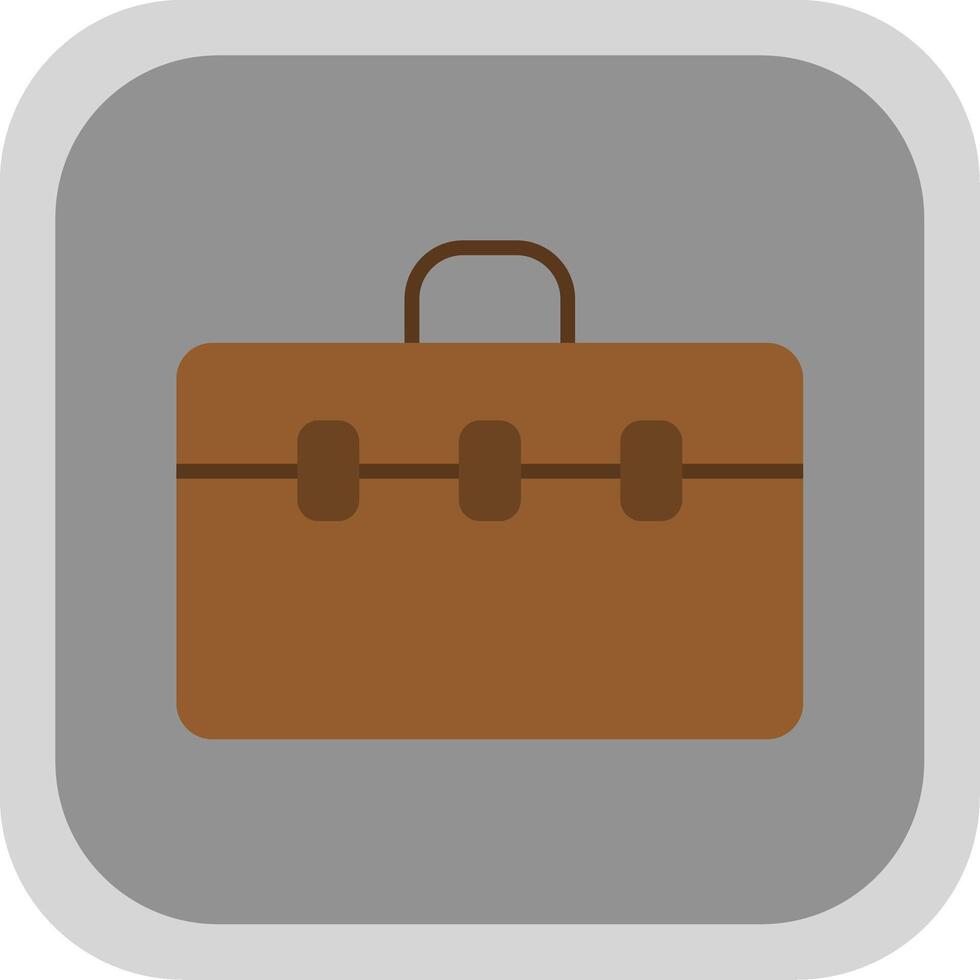 Suitcase Flat round corner Icon Design vector