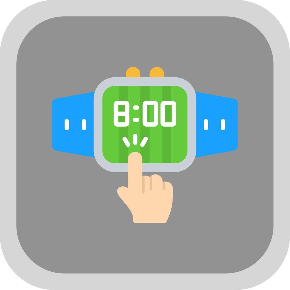 Touchscreen Flat round corner Icon Design vector