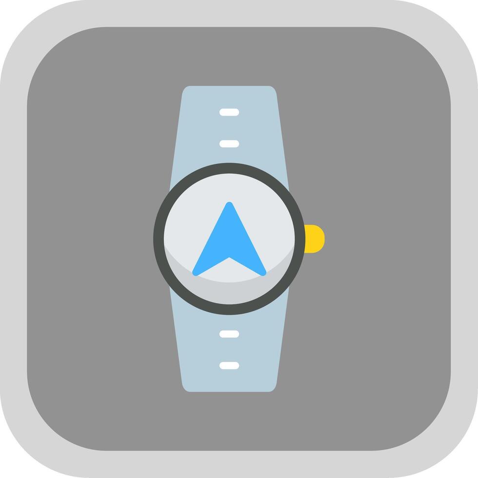 Gps Navigation Flat round corner Icon Design vector