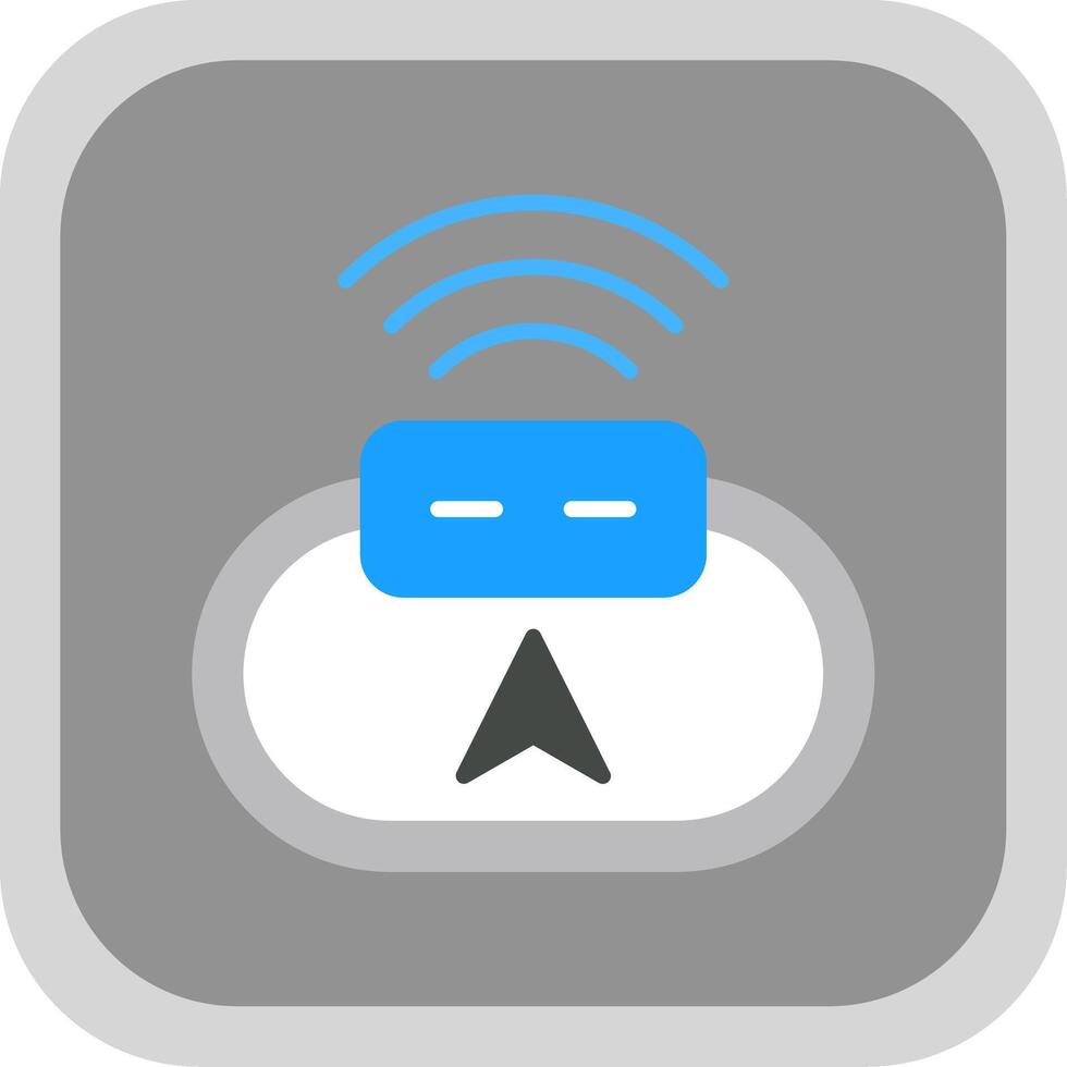 Gps Flat round corner Icon Design vector