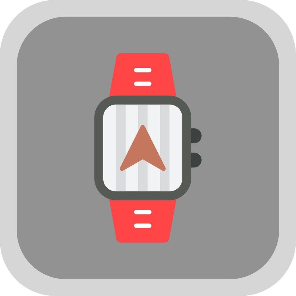 Gps Navigation Flat round corner Icon Design vector
