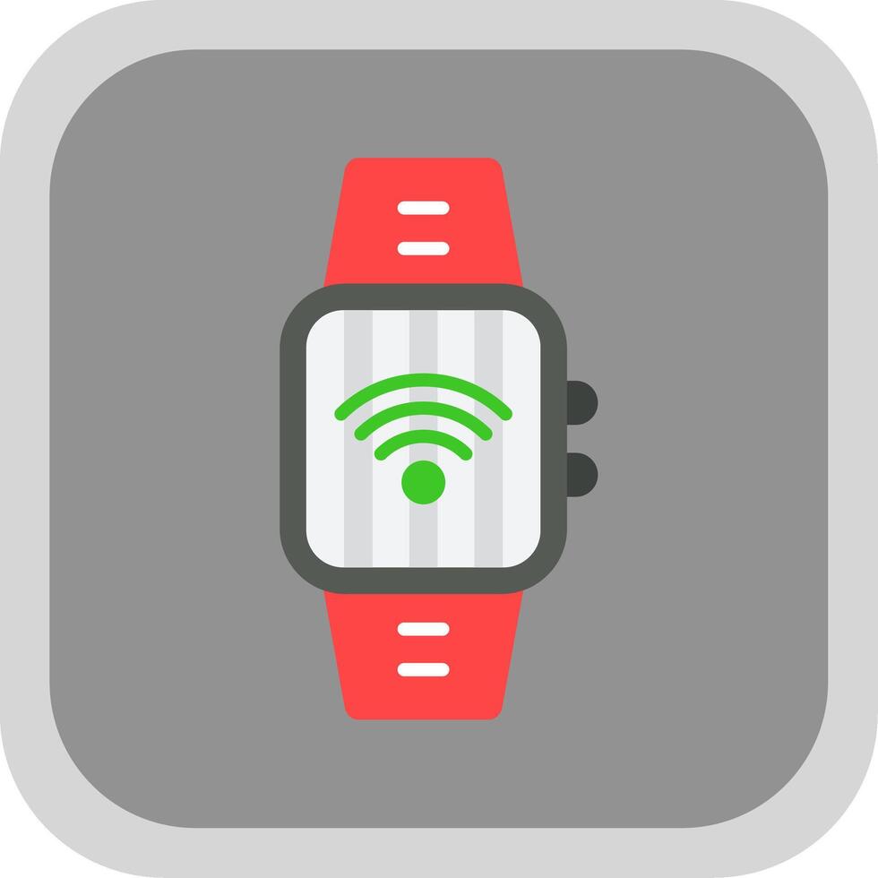 Wi-fi Flat round corner Icon Design vector