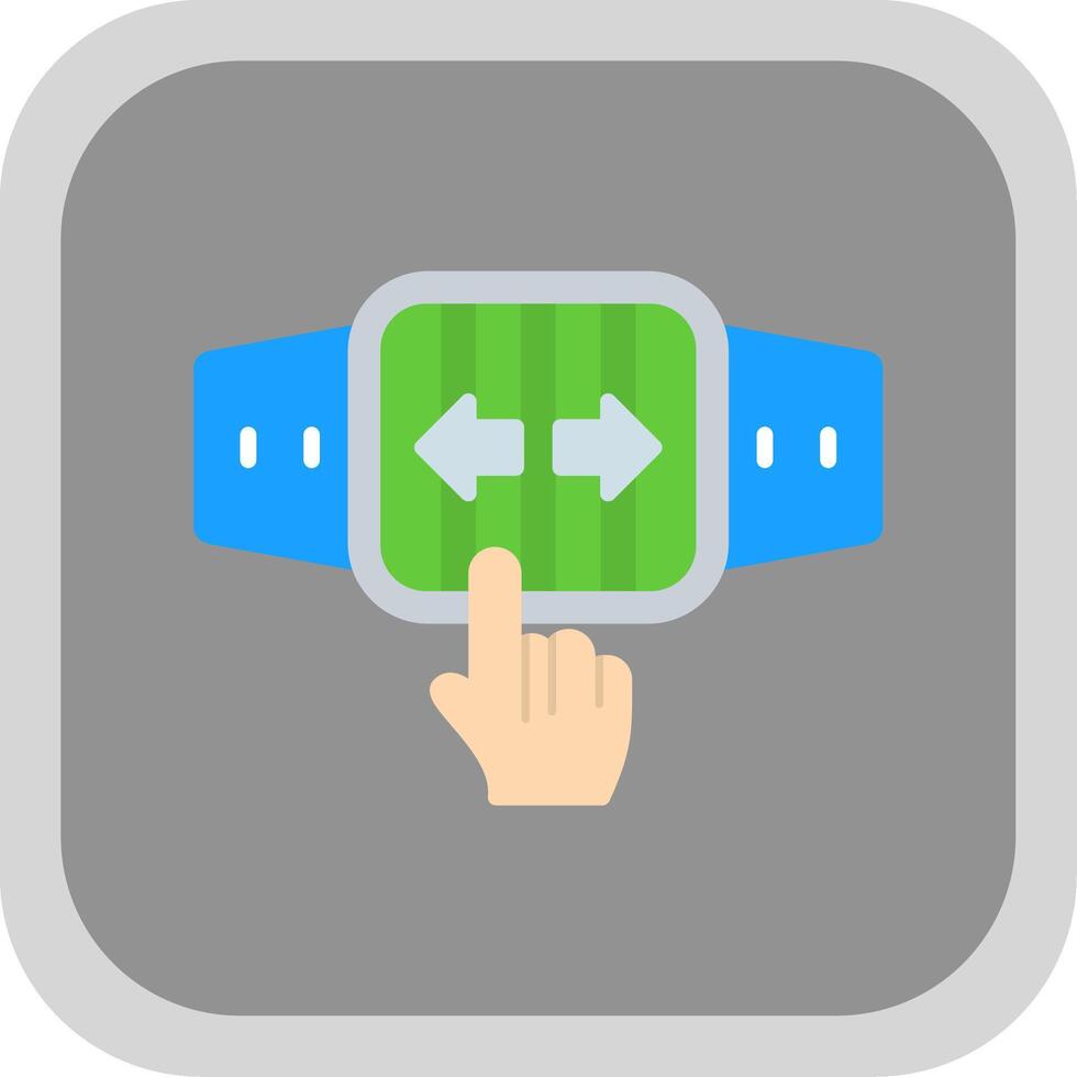 Touchscreen Flat round corner Icon Design vector