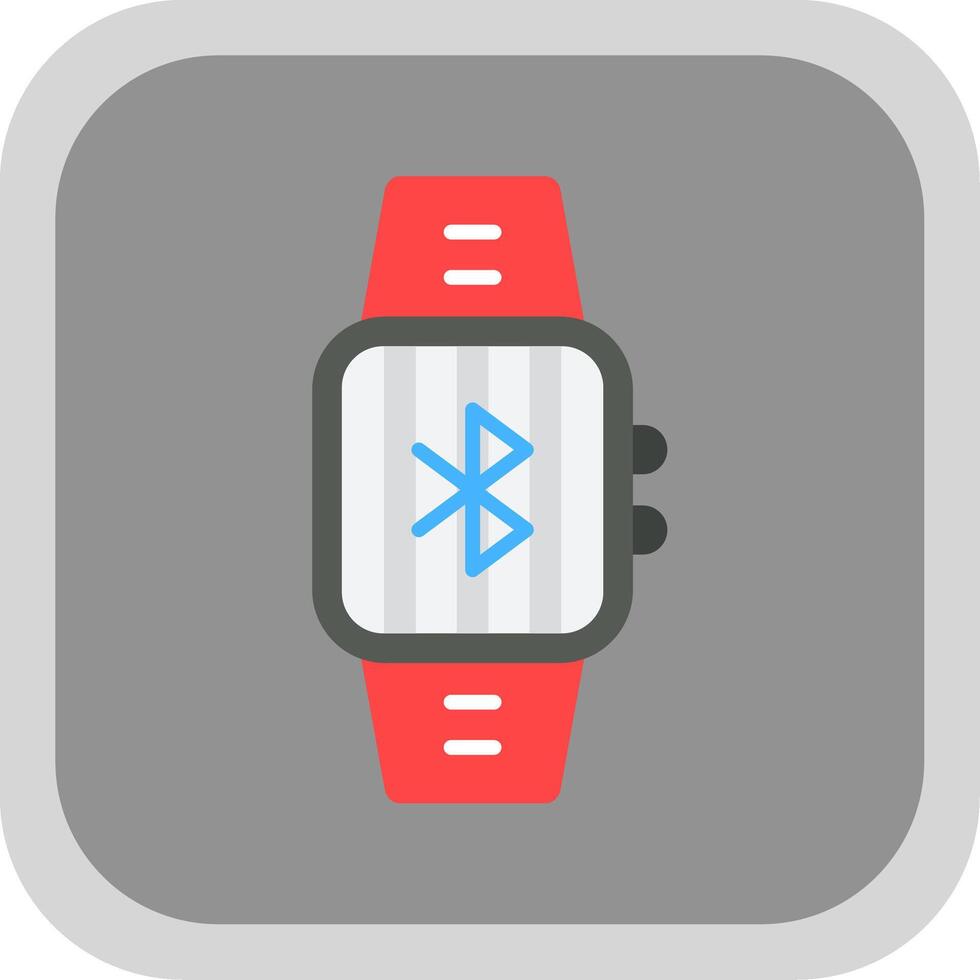 Bluetooth Flat round corner Icon Design vector