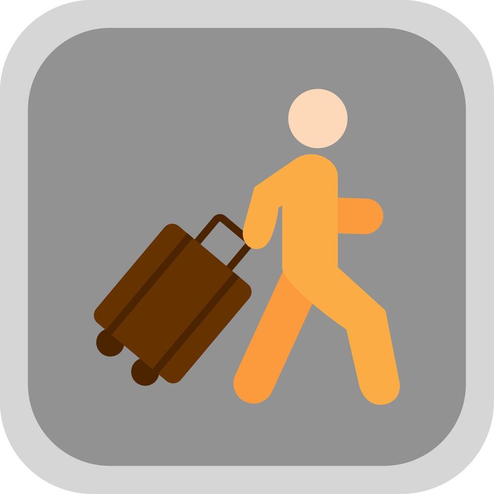 Person Flat round corner Icon Design vector