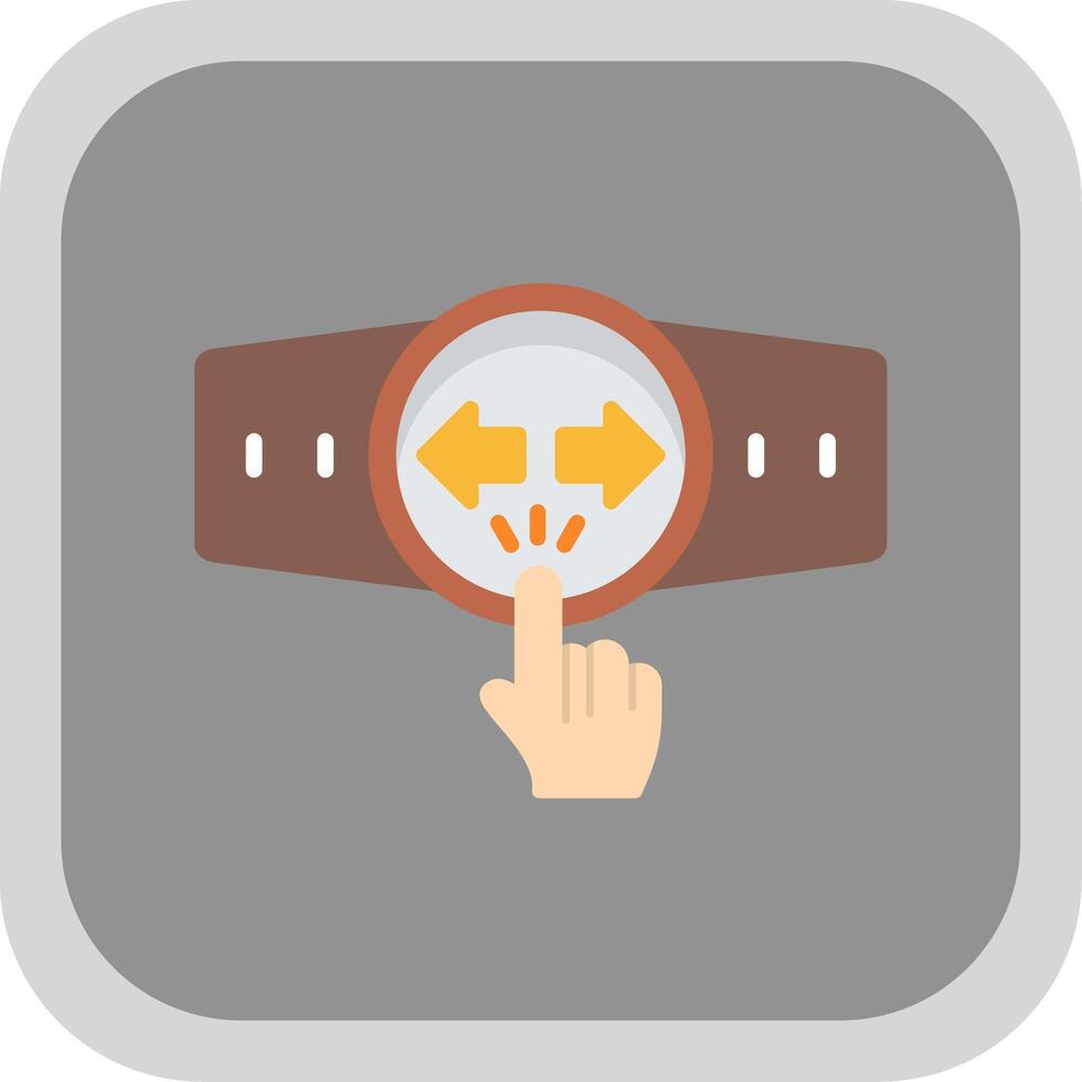 Touchscreen Flat round corner Icon Design vector