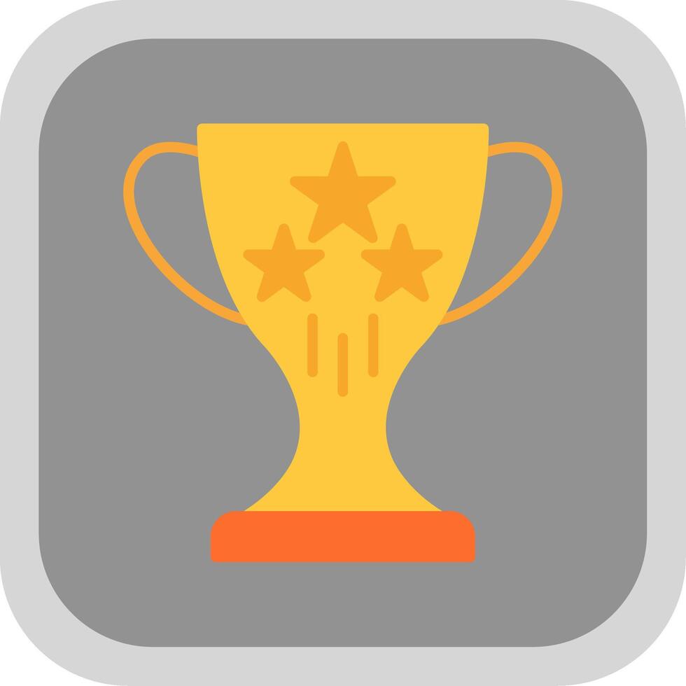 Star Flat round corner Icon Design vector