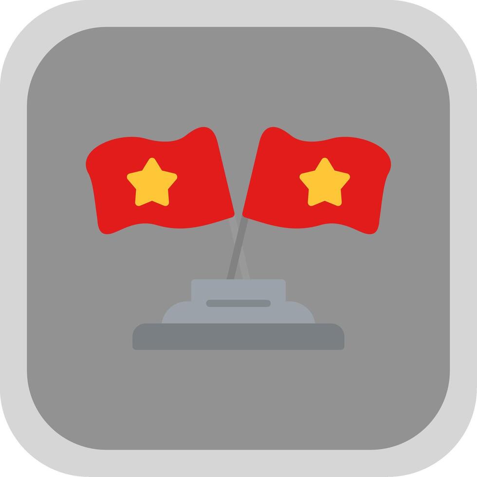 Flags Flat round corner Icon Design vector