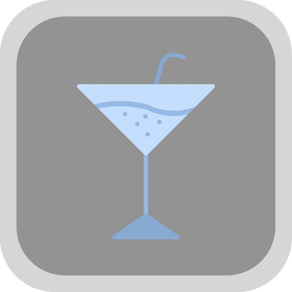 Martini Flat round corner Icon Design vector