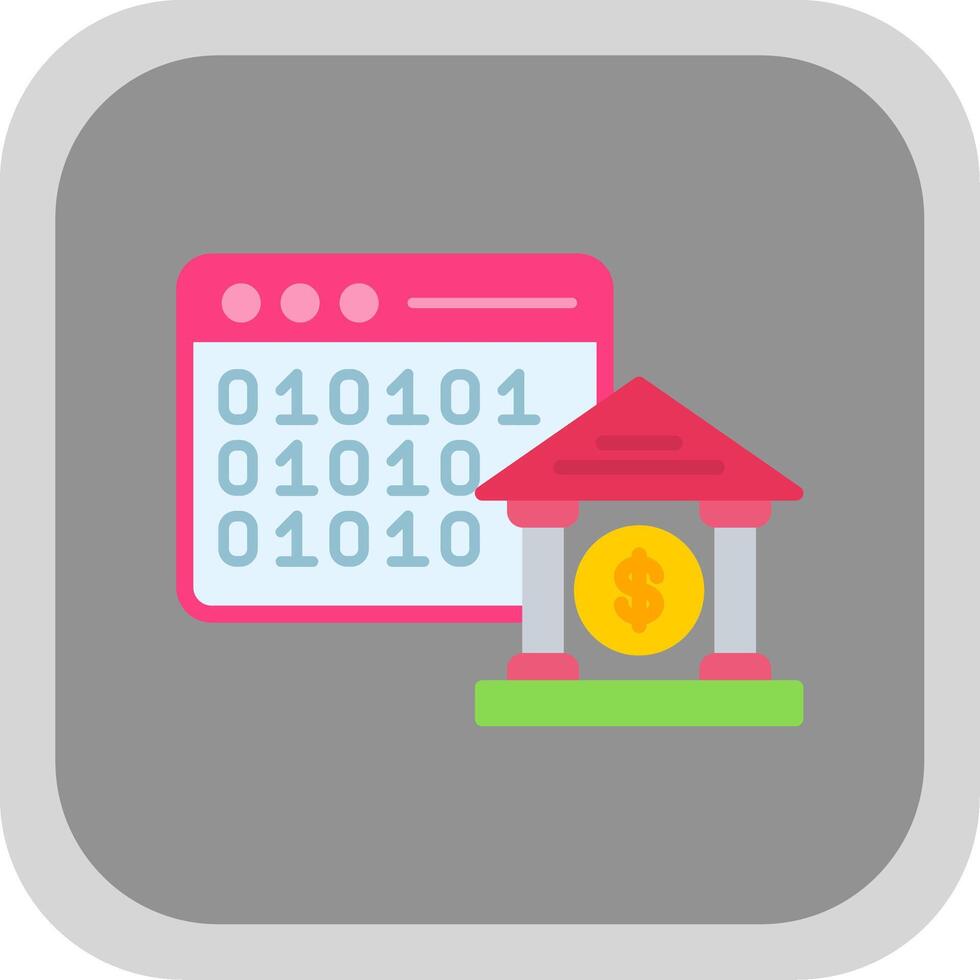 Browser Flat round corner Icon Design vector