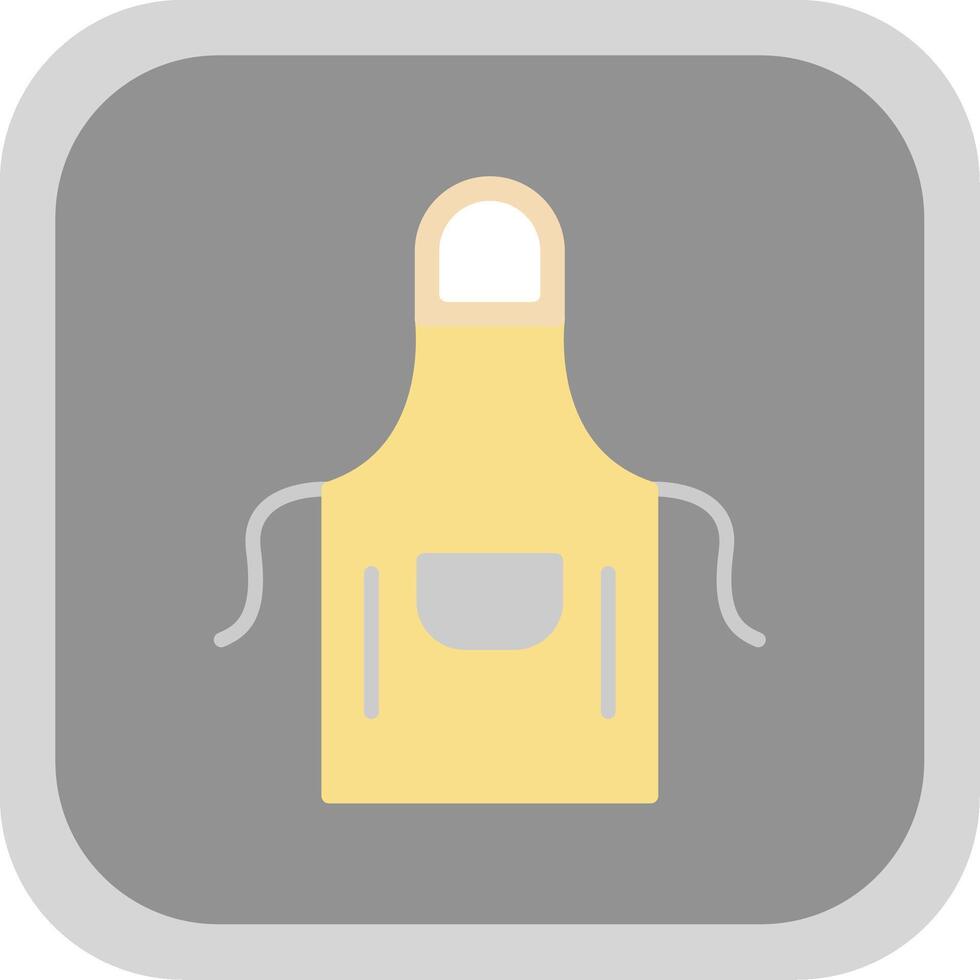 Apron Flat round corner Icon Design vector