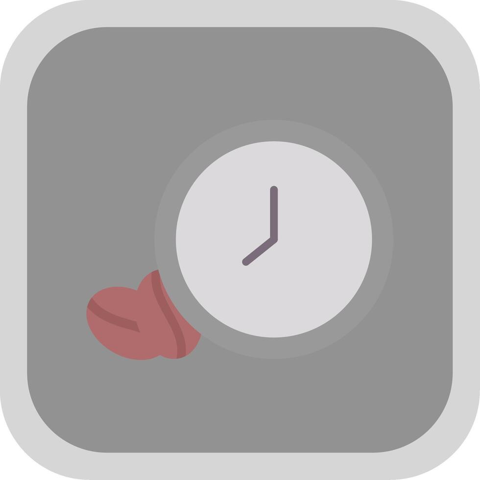 Coffee Time Flat round corner Icon Design vector