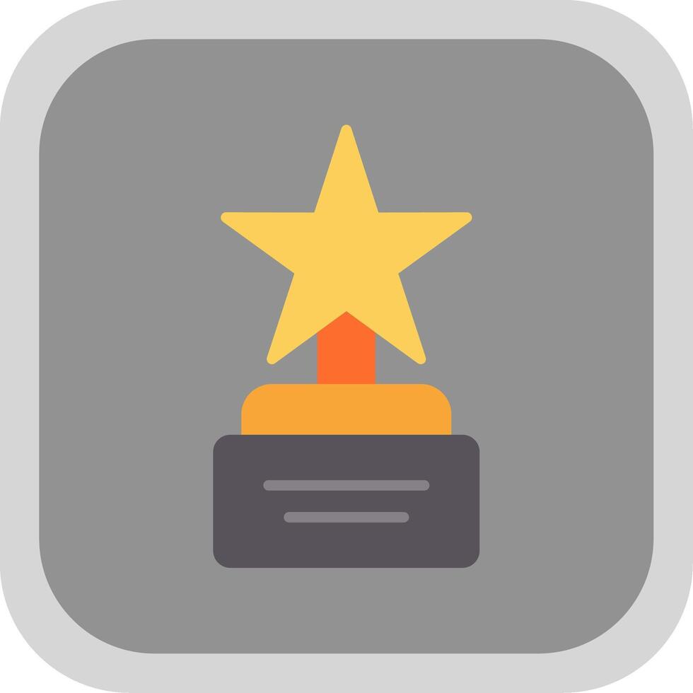Star Flat round corner Icon Design vector