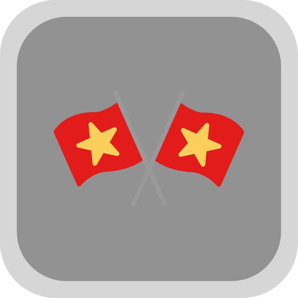Flags Flat round corner Icon Design vector