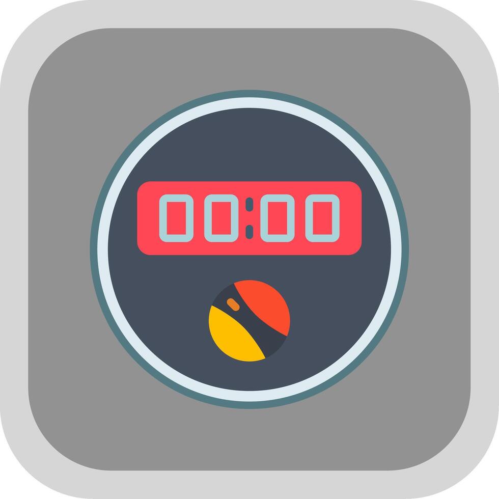 Dial Flat round corner Icon Design vector
