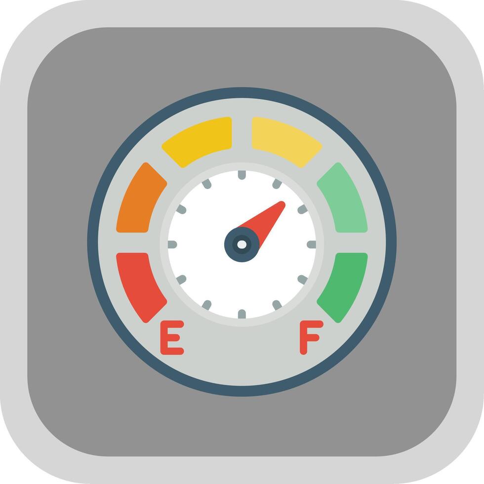 Gauge Flat round corner Icon Design vector