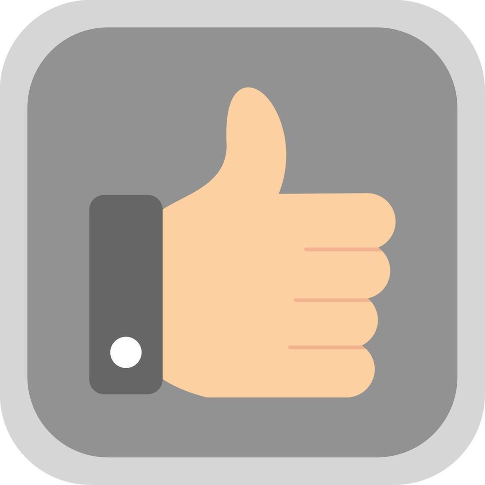Like Flat round corner Icon Design vector