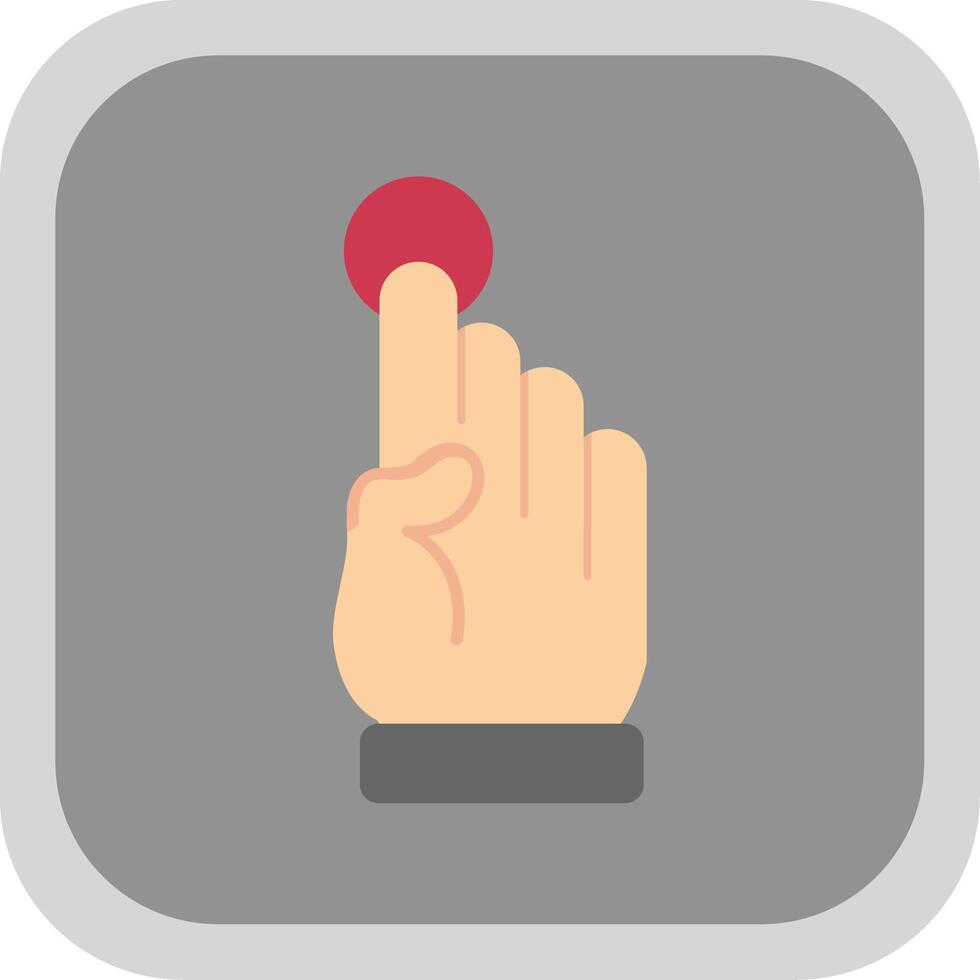 Pointing Up Flat round corner Icon Design vector