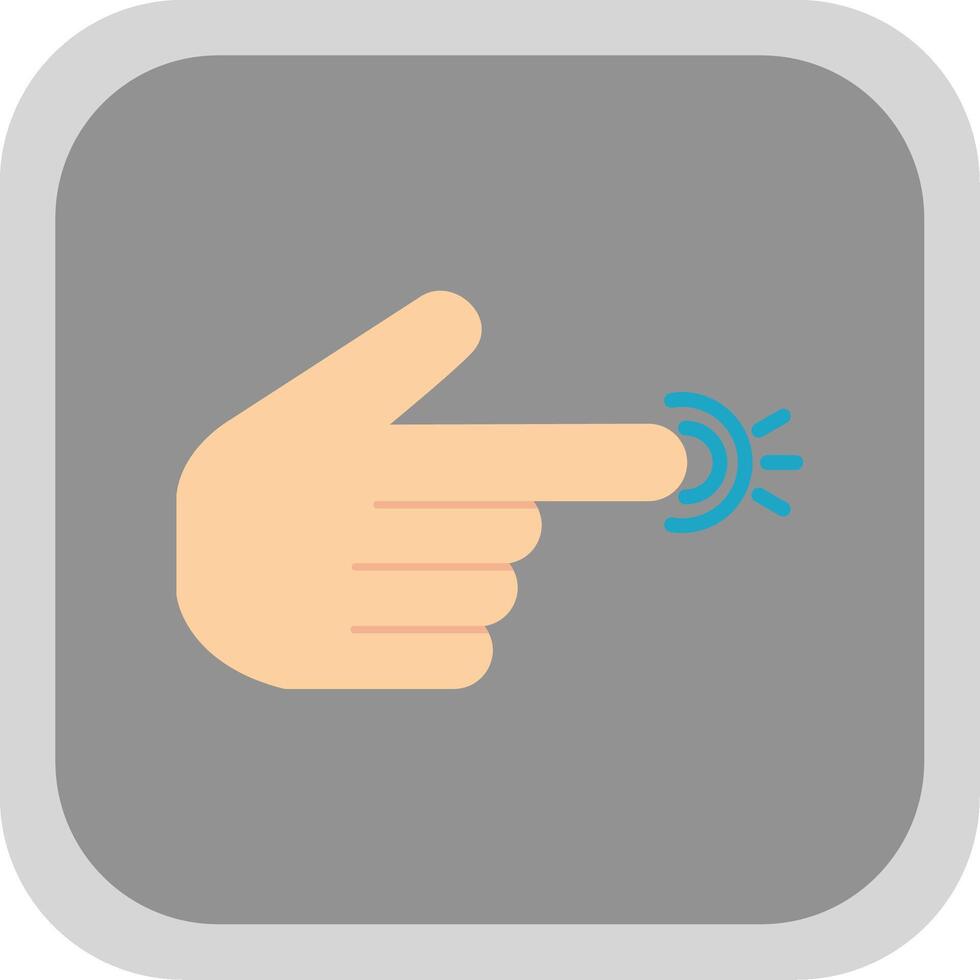 Pointing Right Flat round corner Icon Design vector