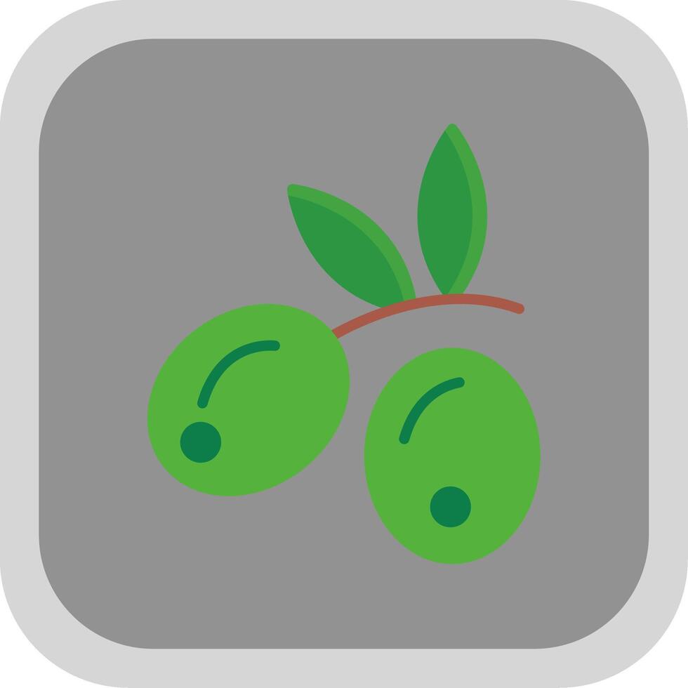 Olives Flat round corner Icon Design vector