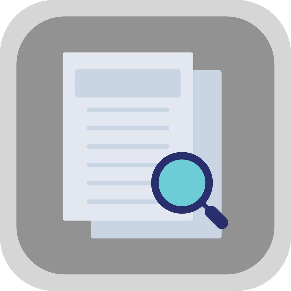 Research Flat round corner Icon Design vector