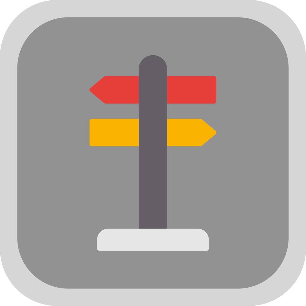 Direction Flat round corner Icon Design vector