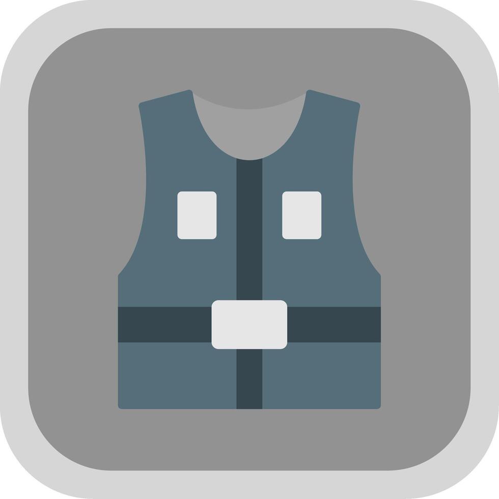 Jacket Flat round corner Icon Design vector