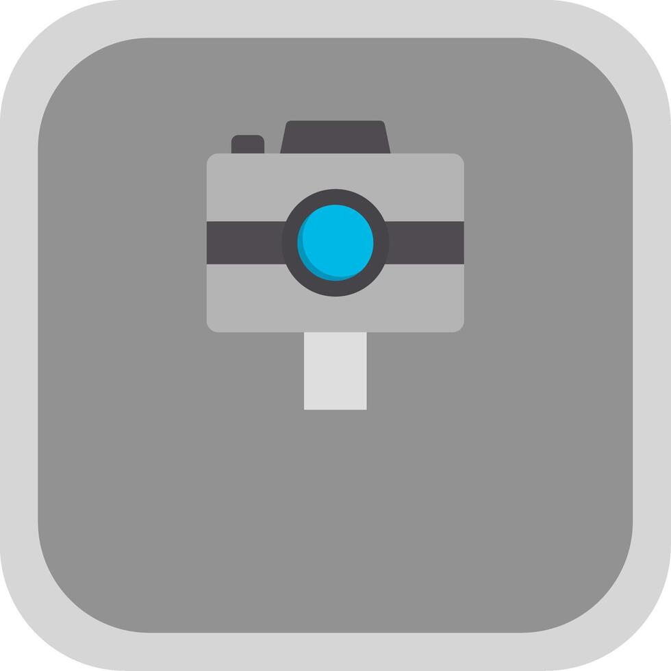Underwater Camera Flat round corner Icon Design vector