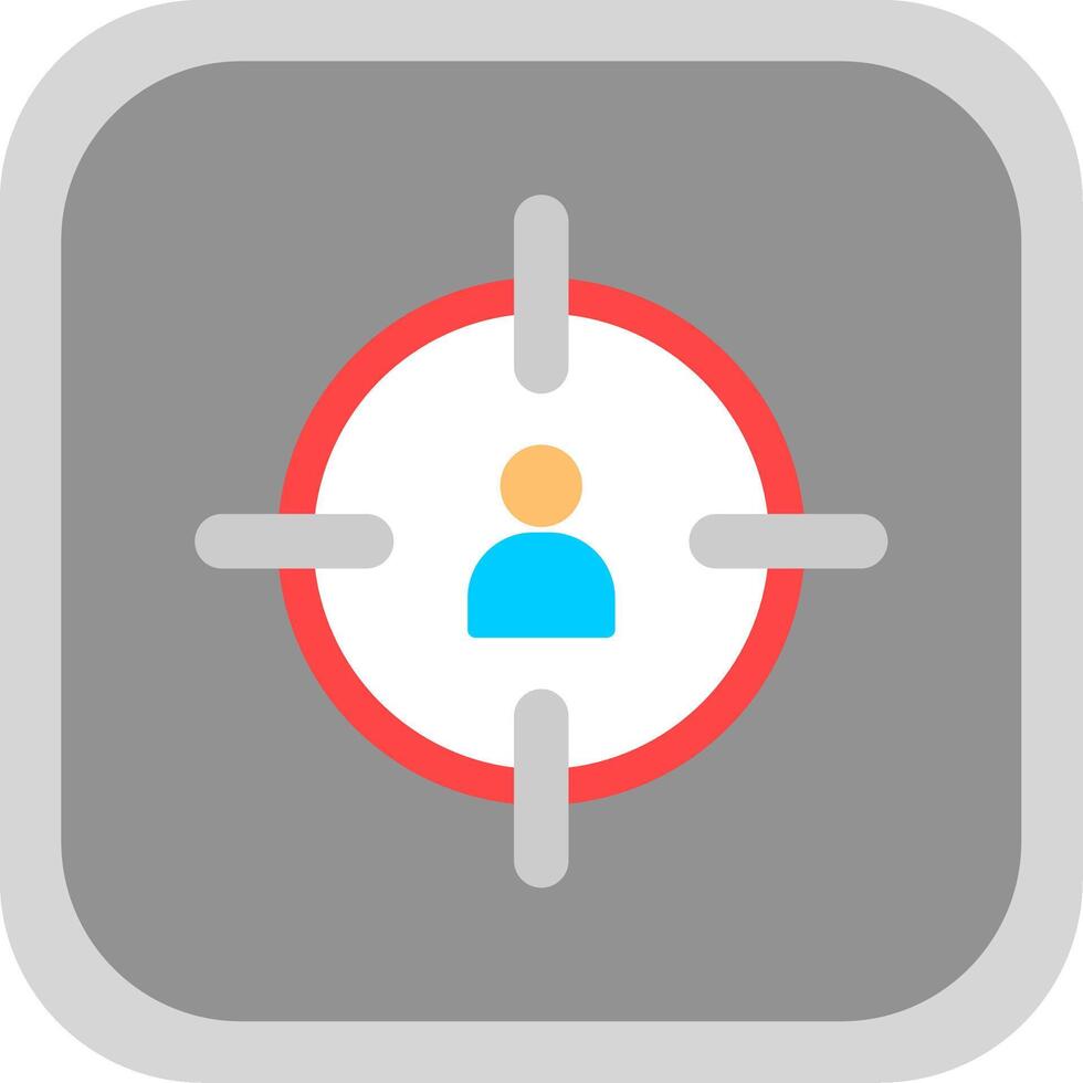 Headshot Flat round corner Icon Design vector