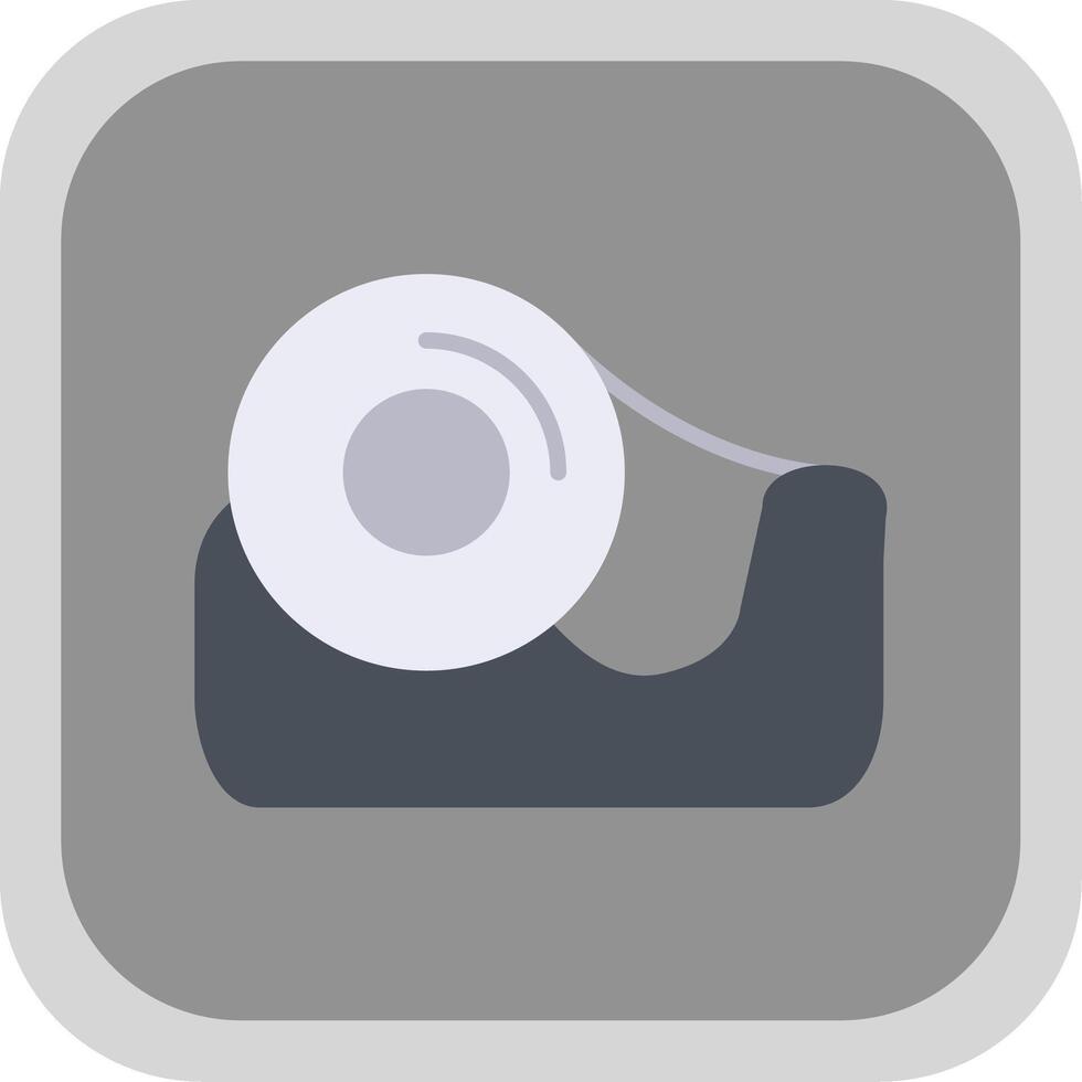 Tape Flat round corner Icon Design vector