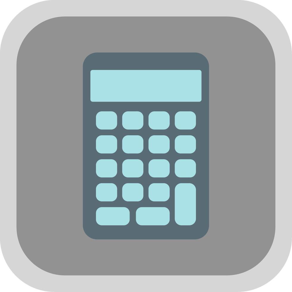 calculadora plano redondo esquina icono diseño vector