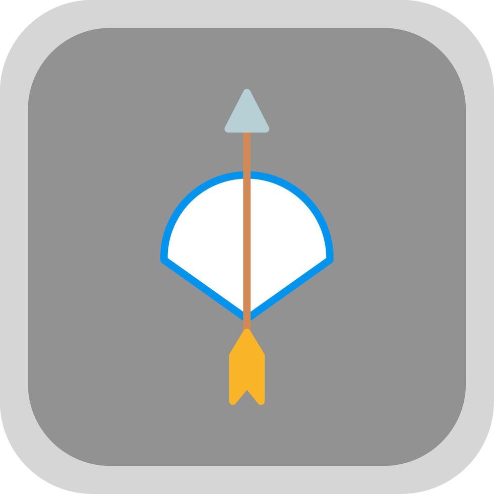 Archery Flat round corner Icon Design vector