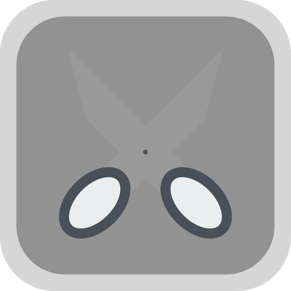Scissors Flat round corner Icon Design vector