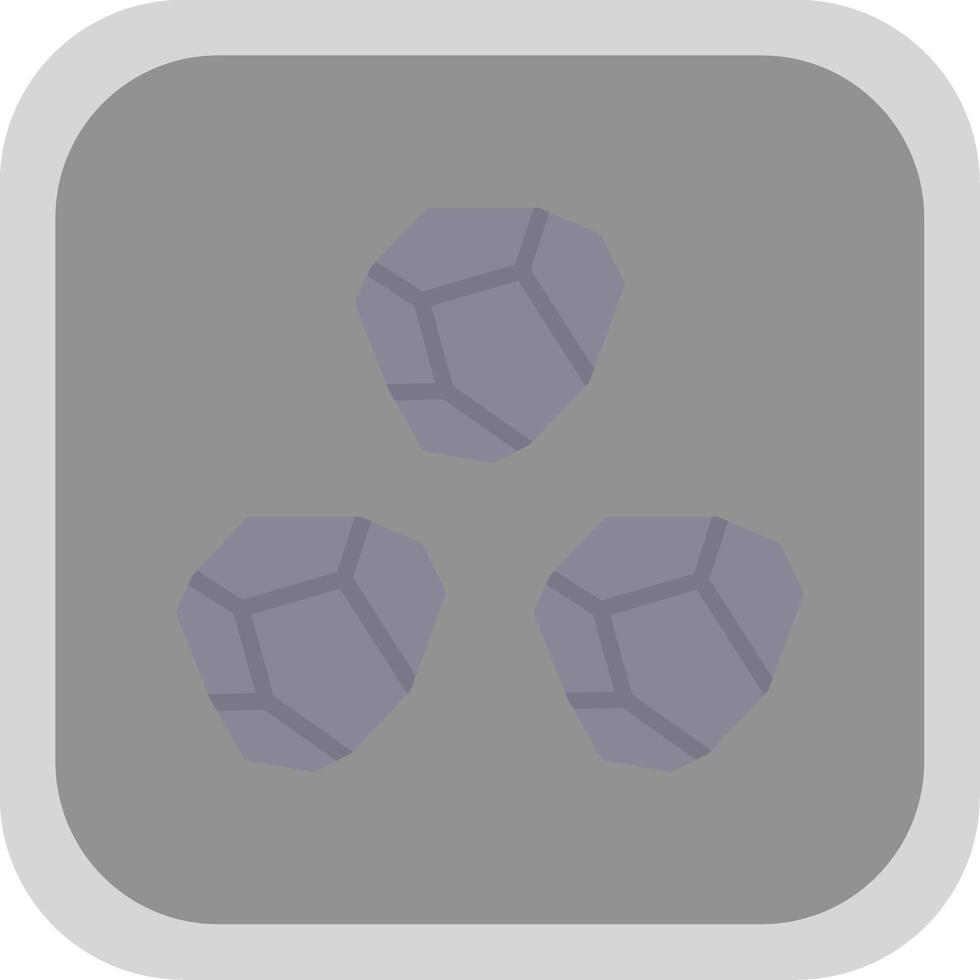 Boulder Flat round corner Icon Design vector