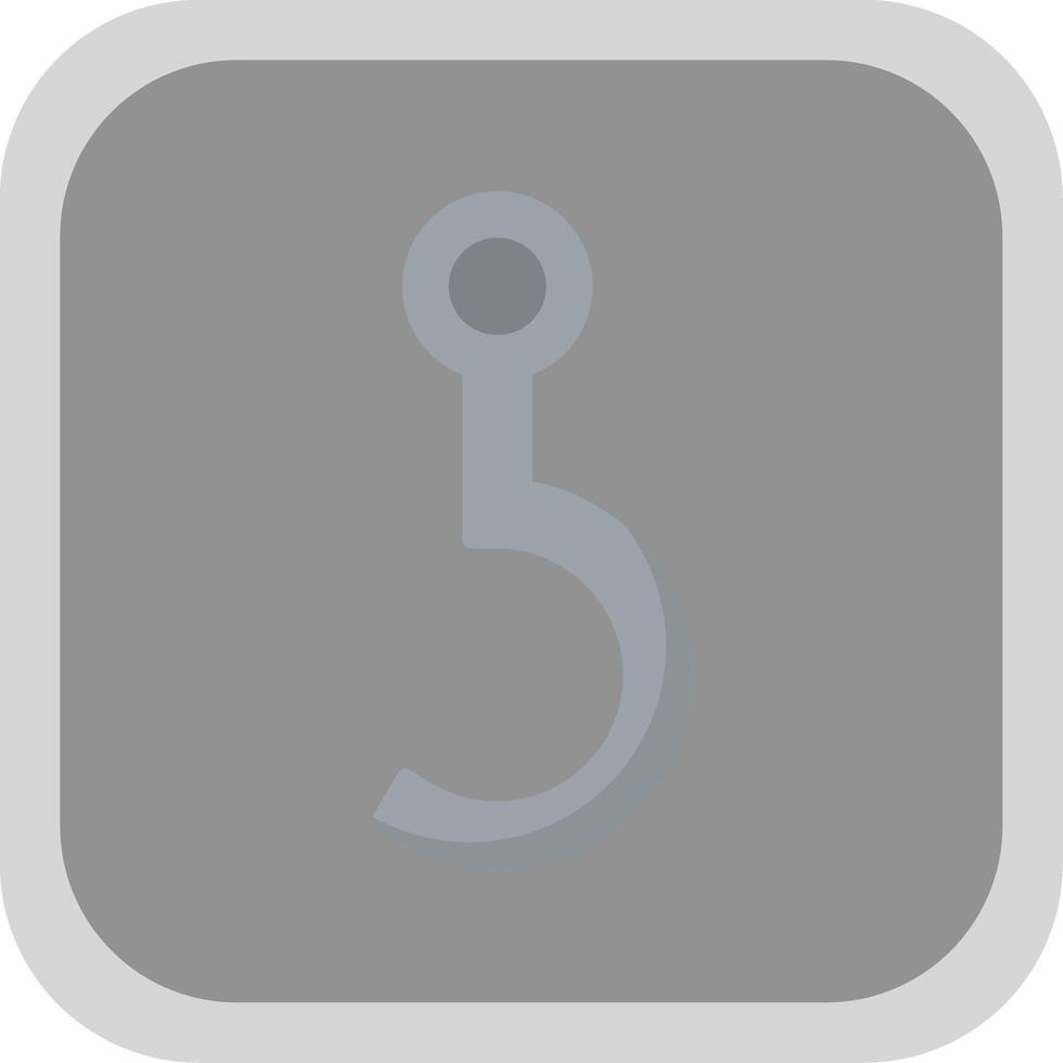 Hook Flat round corner Icon Design vector